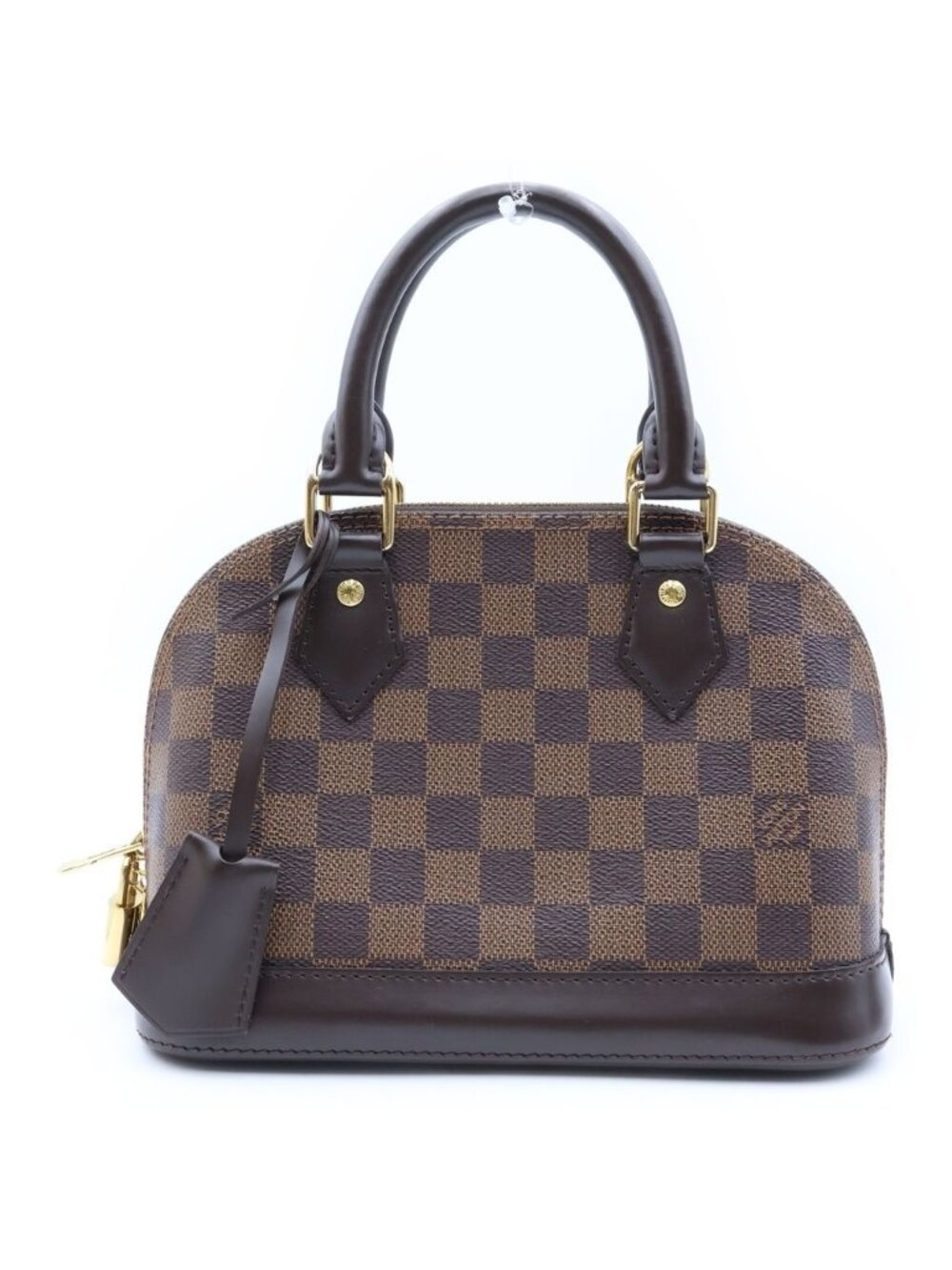 Louis Vuitton Damier Alma BB 2-Way Shoulder Bag Brown Leather